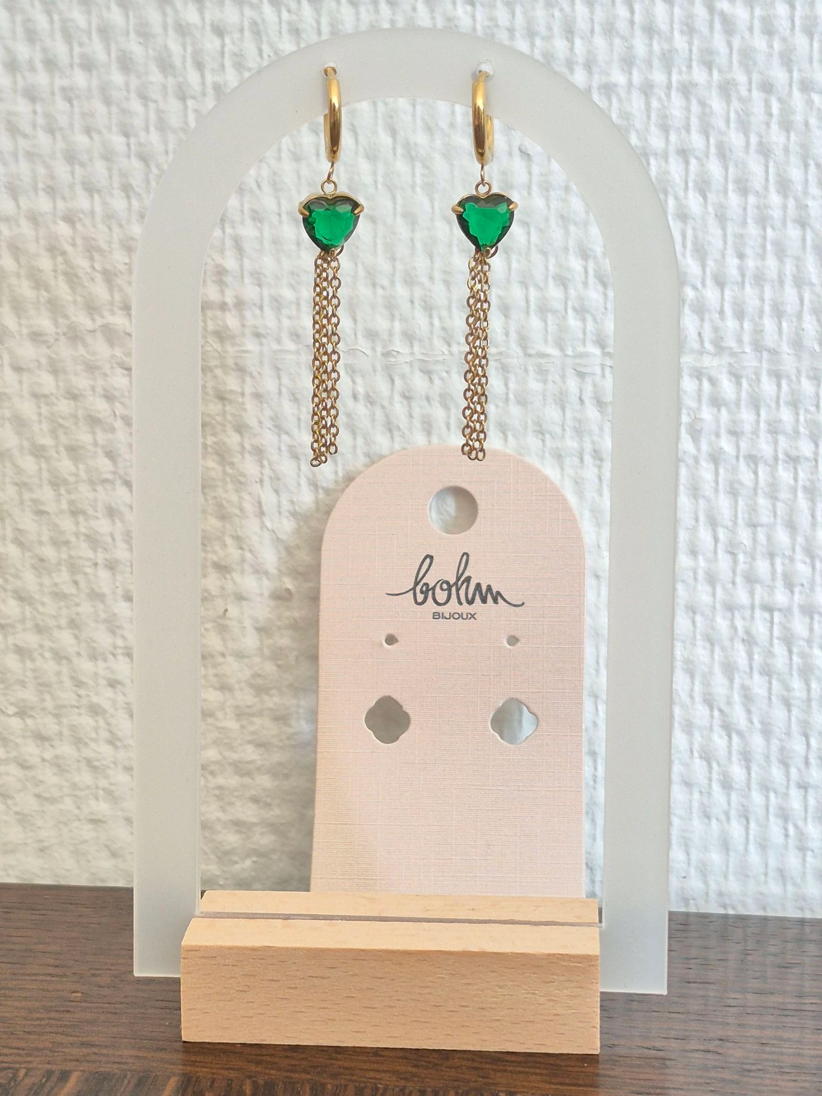 Boucles d'oreilles Bohm – Neuves – Acier inoxydable 